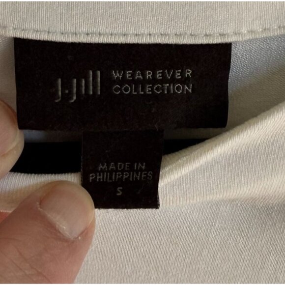 J. Jill Womens White Wearever Long Layering Tank Sz Small Soft Stretch Tunic - Picture 13 of 13